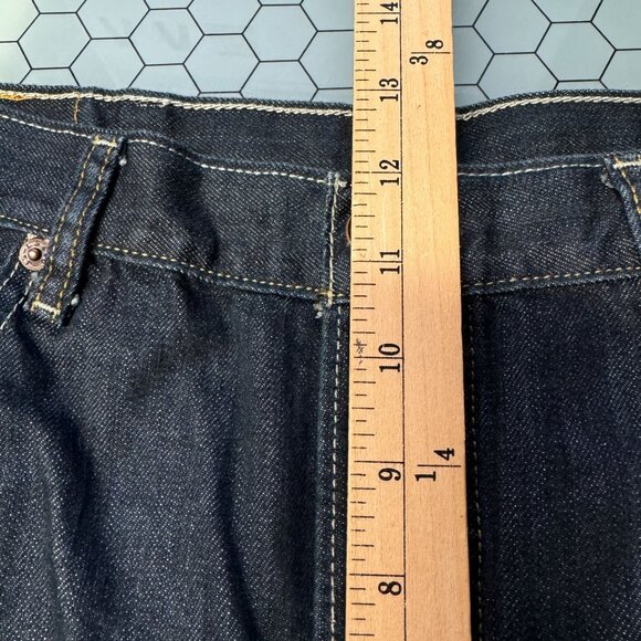 Levis 501 Jeans Mens 38 x 34 Blue Dark Wash Straight Leg Button Fly Denim - Picture 7 of 10